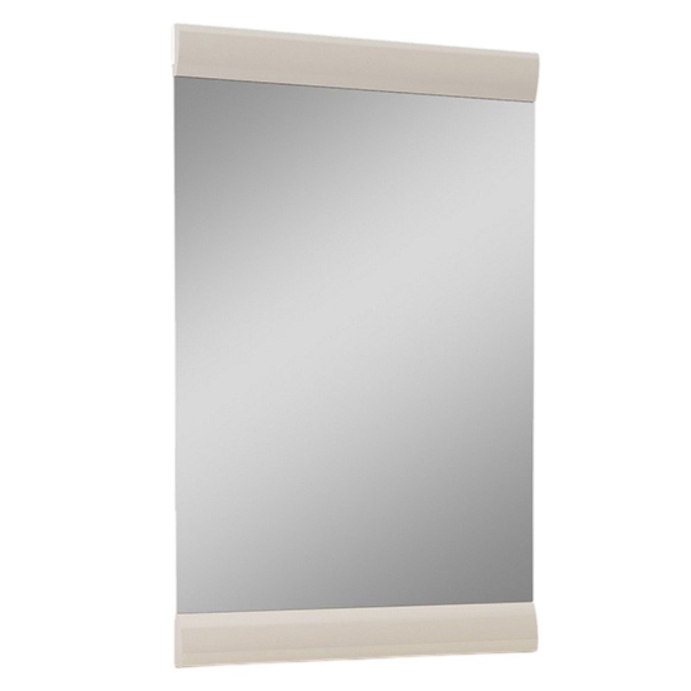47" Beige Wood Dresser Mount Framed Mirror