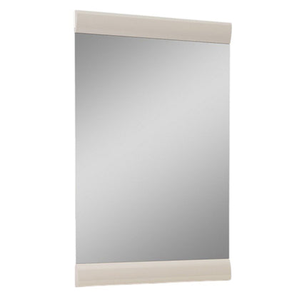 47" Beige Wood Dresser Mount Framed Mirror