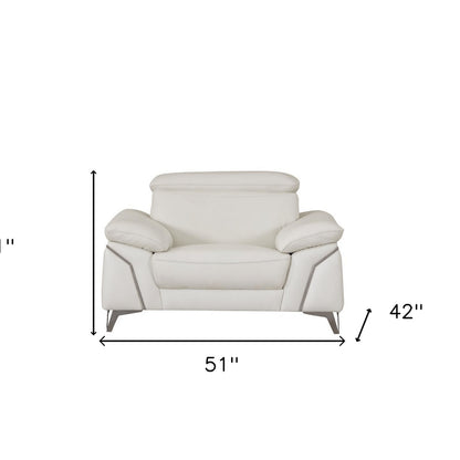 51" Gray Chair and a Half