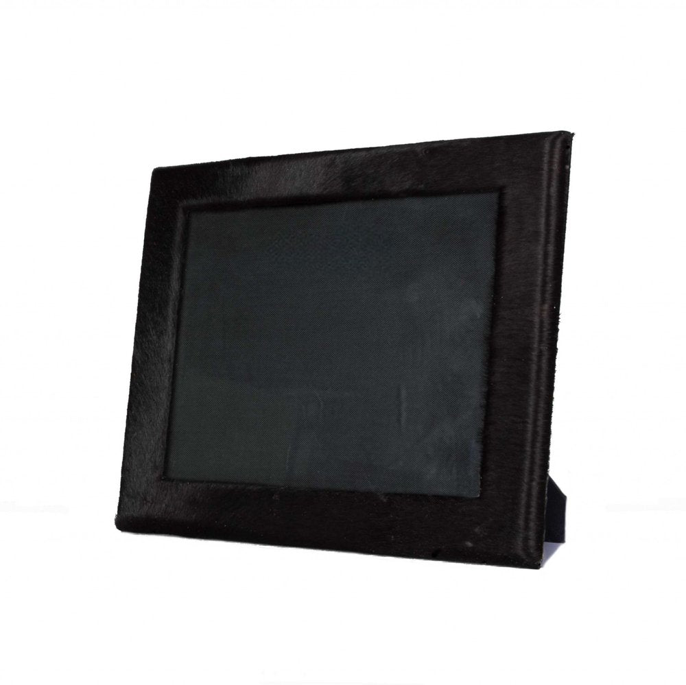 8" x 10" Gray Cowhide Tabletop Picture Frame with Mat