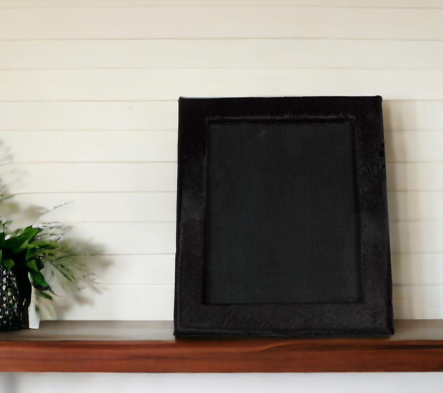11" X 13" Black  Cowhide   8" X 10" Picture Frame
