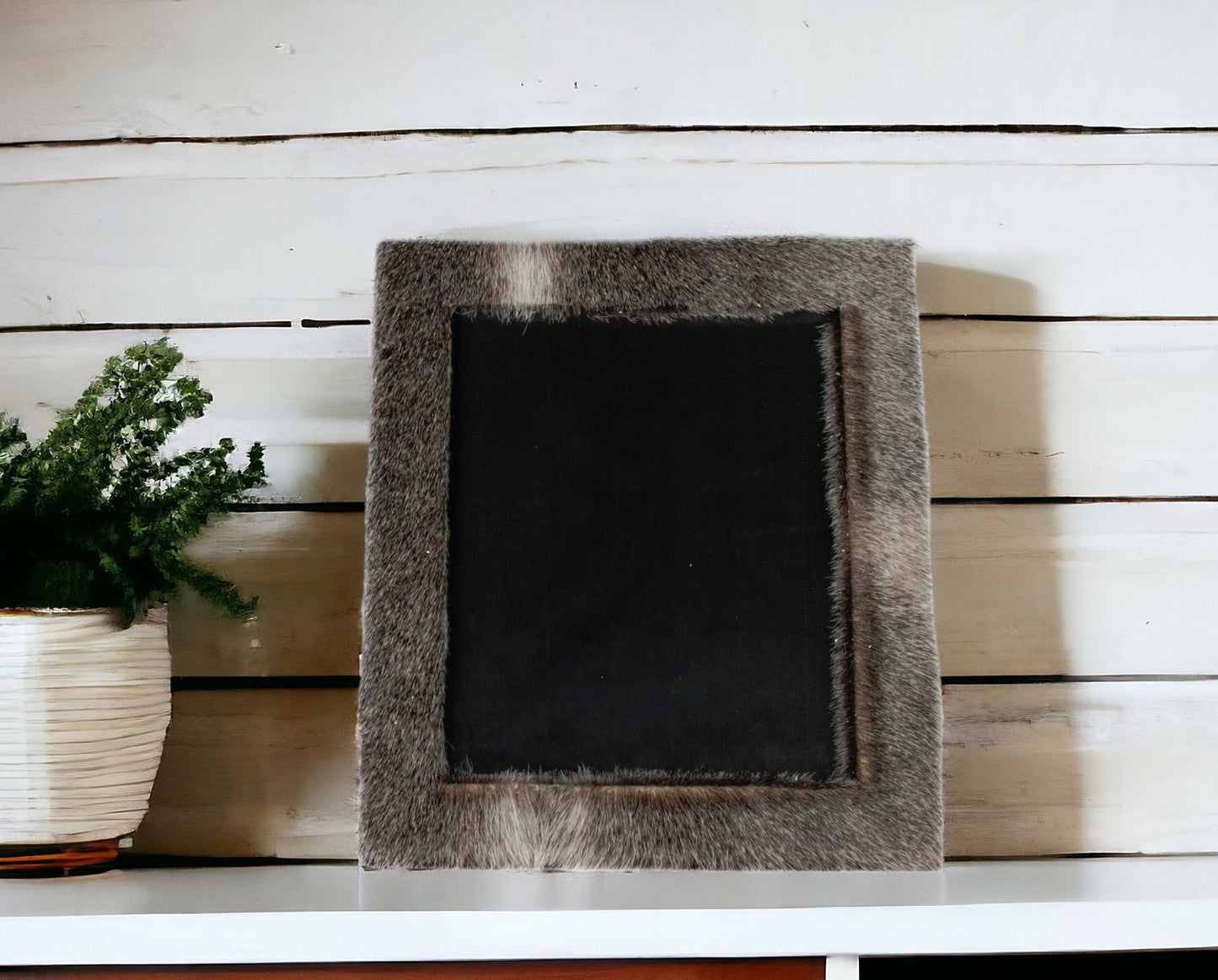 11" X 13" Black  Cowhide   8" X 10" Picture Frame