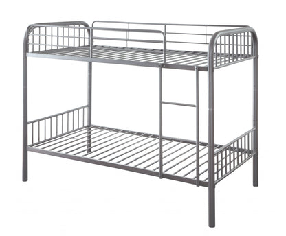 Gunmetal Twin Over Twin Metal Bunk Bed