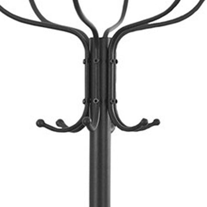 18" X 18" X 70" Black  Metal  Coat Rack