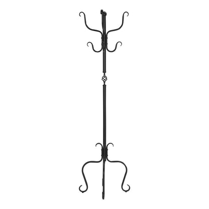 21" X 21" X 74" Black  Metal  Coat Rack