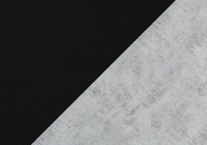 36" Gray and Black Abstract Console Table With Shelves