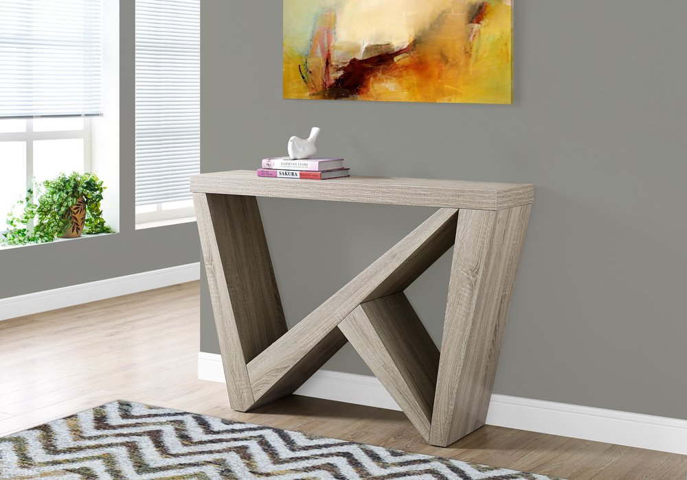 47" Taupe Abstract Console Table