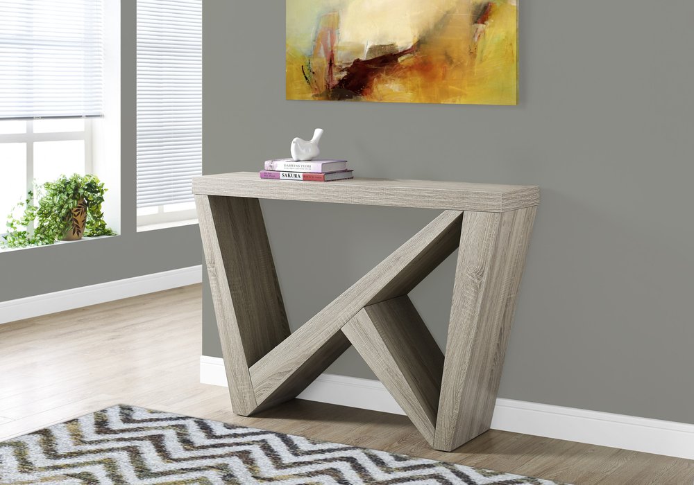 47" Taupe Abstract Console Table