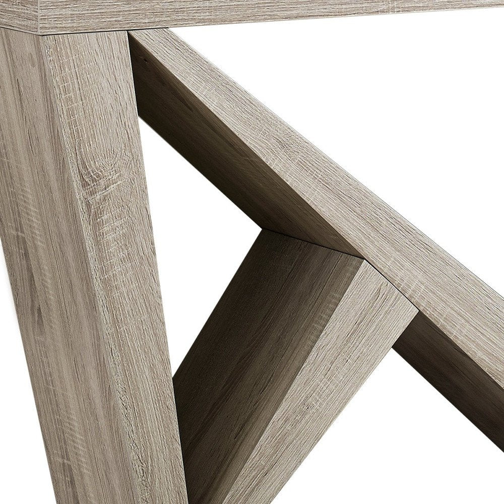 47" Taupe Abstract Console Table