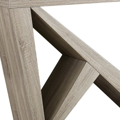 47" Taupe Abstract Console Table