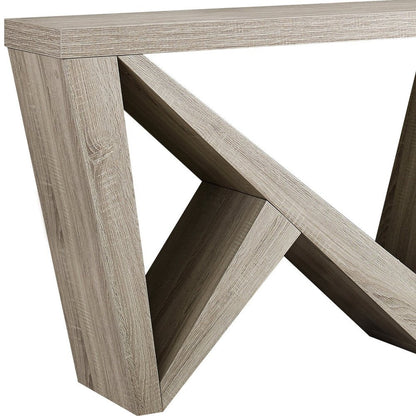 47" Taupe Abstract Console Table