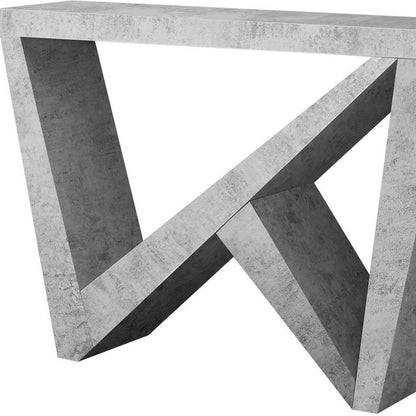 47" Gray Abstract Console Table