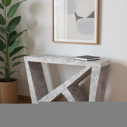 47" Gray Abstract Console Table