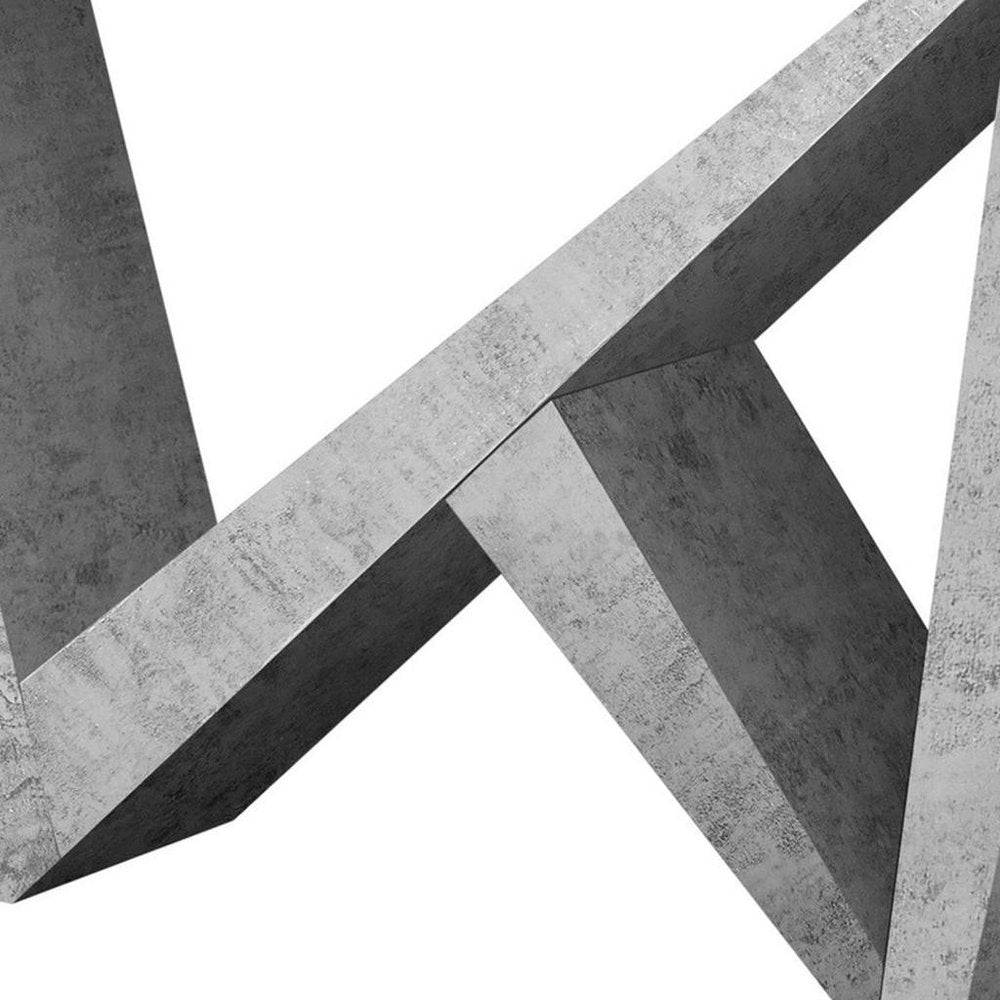 47" Gray Abstract Console Table