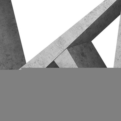 47" Gray Abstract Console Table