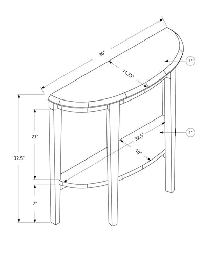 33" Deep Taupe End Table With Shelf