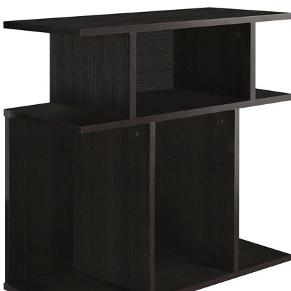 24" Brown Wood End Table With 6