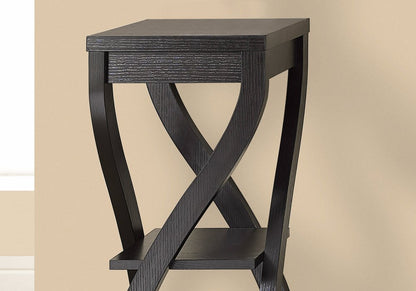 32" Deep Taupe Wood Square End Table With Two Shelves