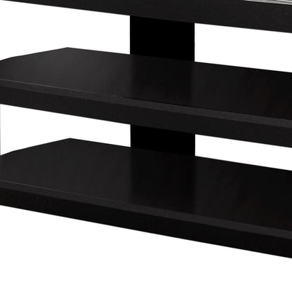42" Black and Gray Open Shelving TV Stand