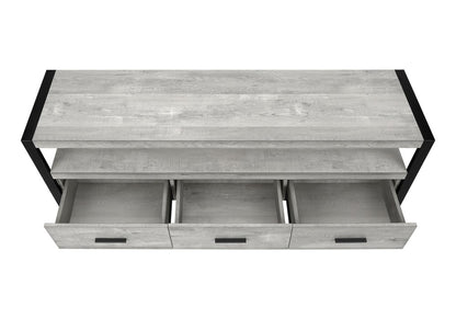 59" Black Cabinet Enclosed Storage TV Stand
