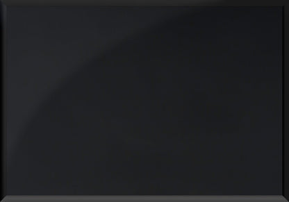 18.25" X 10.25" X 24" Black Metal Tempered Glass Accent Table