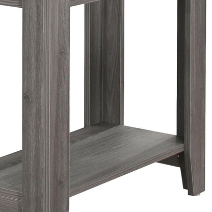 24" Gray Console Table With Storage