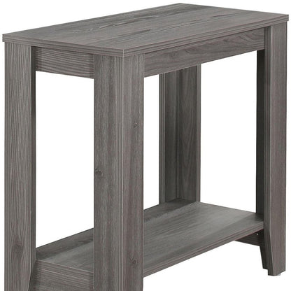 24" Gray Console Table With Storage