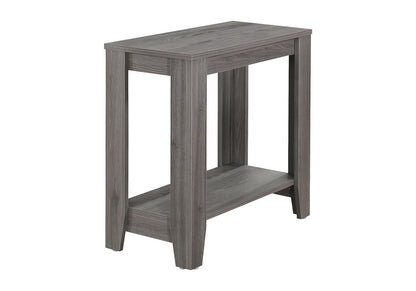 22" Gray Wood End Table With Shelf