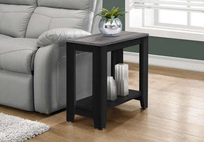22" Dark Brown Wood End Table With Shelf