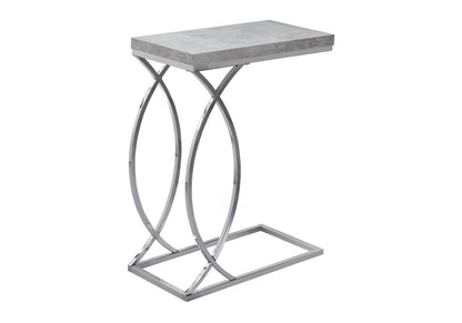 18.25" X 10.25" X 25" White Mdf Metal Accent Table