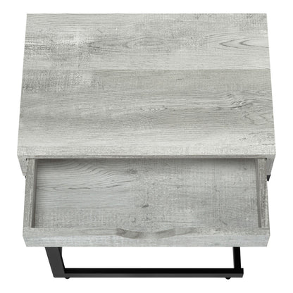 10.25" X 15.75" X 24.5" Cappuccino Finish And Gold Laminated Drawer Accent Table