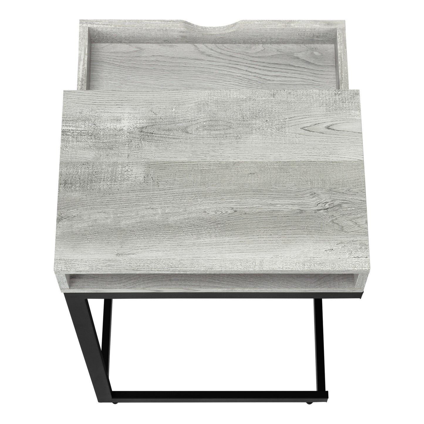 10.25" X 15.75" X 24.5" Cappuccino Finish And Gold Laminated Drawer Accent Table