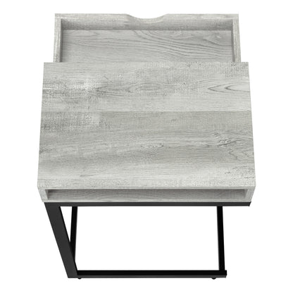 10.25" X 15.75" X 24.5" Cappuccino Finish And Gold Laminated Drawer Accent Table