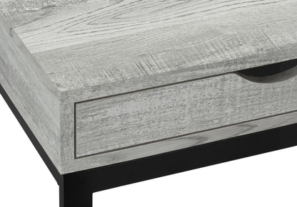 10.25" X 15.75" X 24.5" Cappuccino Finish And Gold Laminated Drawer Accent Table