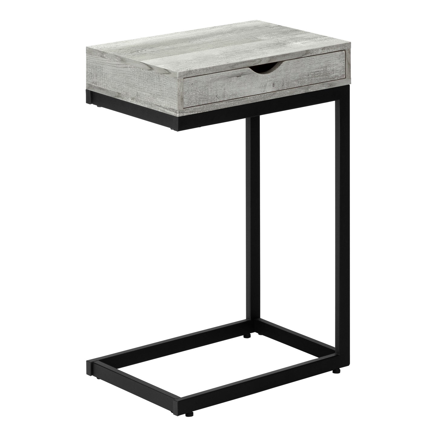 10.25" X 15.75" X 24.5" Cappuccino Finish And Gold Laminated Drawer Accent Table