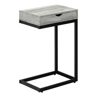 10.25" X 15.75" X 24.5" Cappuccino Finish And Gold Laminated Drawer Accent Table