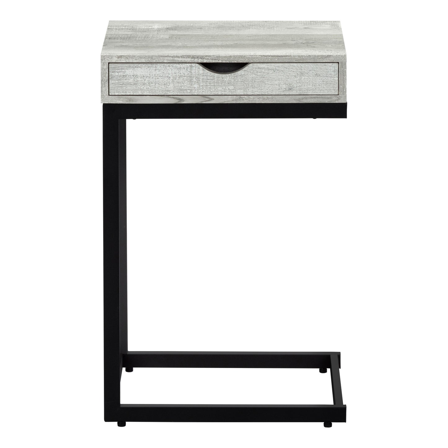 10.25" X 15.75" X 24.5" Cappuccino Finish And Gold Laminated Drawer Accent Table