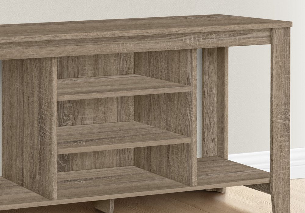 48" Dark Brown Open shelving TV Stand