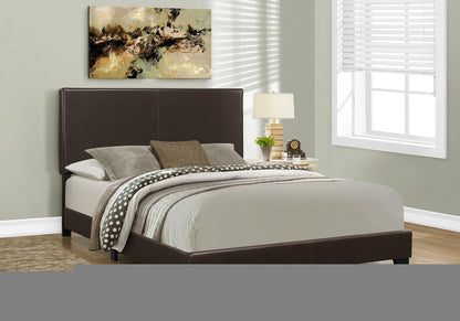 Brown Standard Bed Upholstered With Headboard