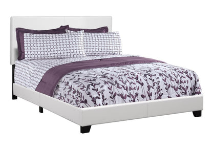 White Faux Leather Queen Bed Frame
