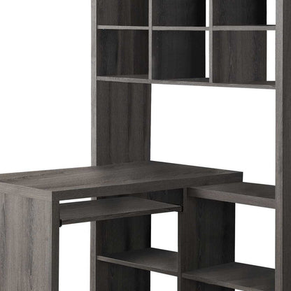 38" Taupe L Shape Computer Desk