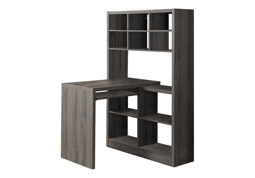 38" Taupe L Shape Computer Desk