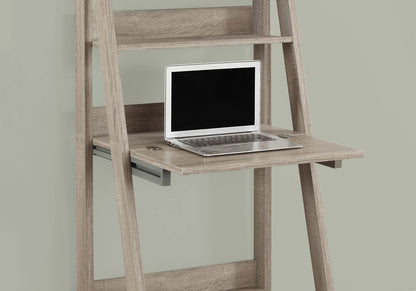 26" Taupe Wood Ladder Desk