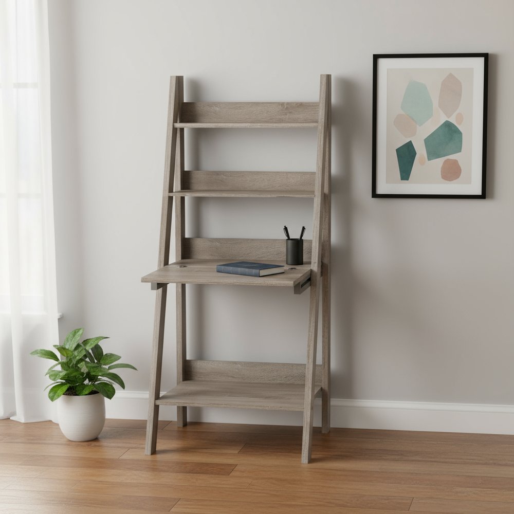 19" Taupe Ladder Desk