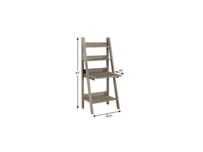 26" Taupe Wood Ladder Desk