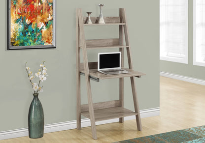 26" Taupe Wood Ladder Desk