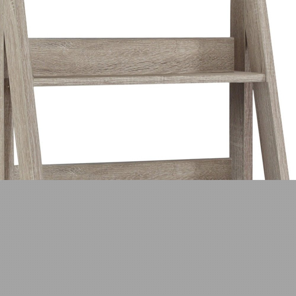 26" Taupe Wood Ladder Desk