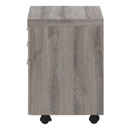 25" White And Gray Particle Board and Wood Filing Cabinet With Drawers
