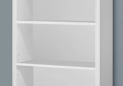 48" Taupe Distressed Wood Adjustable Four Tier Bookcase