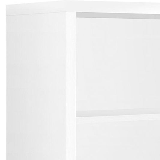 White Wood Adjustable Four Tier Bookcase